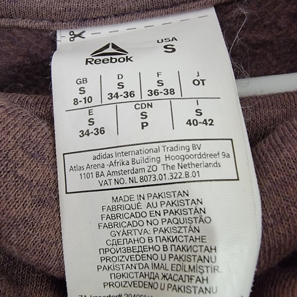 Small Reebok Cowl Neck Pullover Swearshirt - Picture 5 of 5